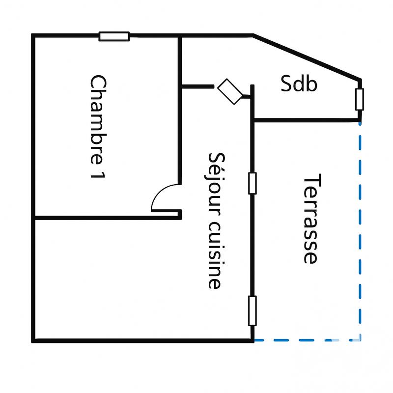 Appartement - 32 m² - 2 pièces