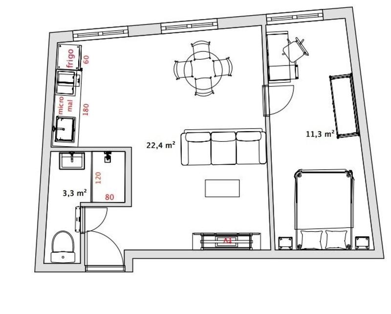 Appartement - 37 m² - 2 pièces
