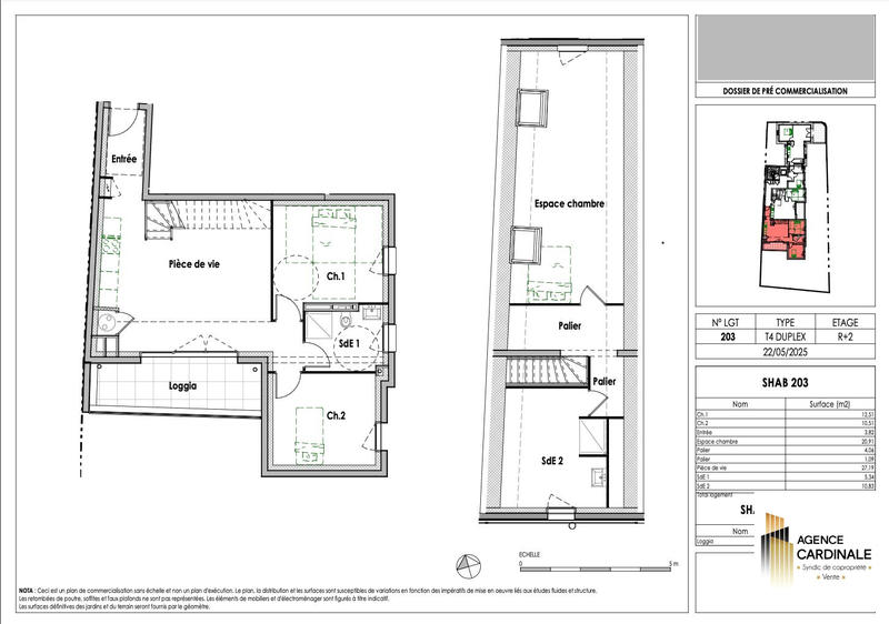 Appartement - 62 m² - 3 pièces
