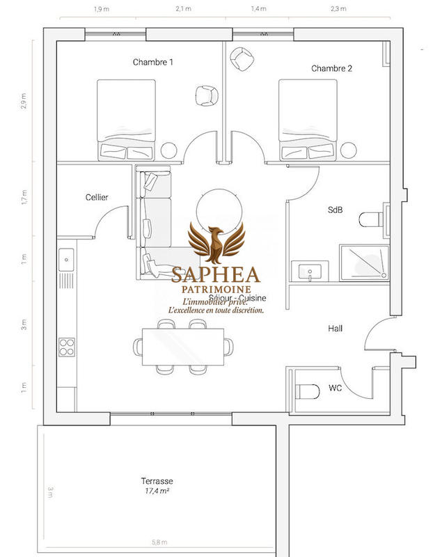 Appartement - 108 m² - 4 pièces