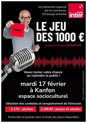 Le jeu des 1000 euros !