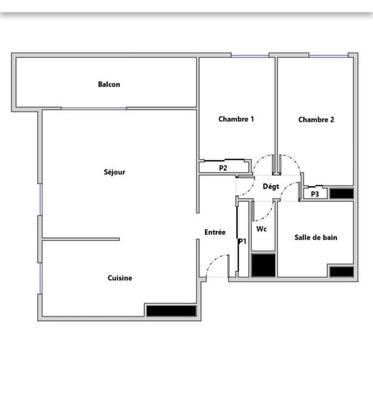 Appartement - 68 m² - 3 pièces