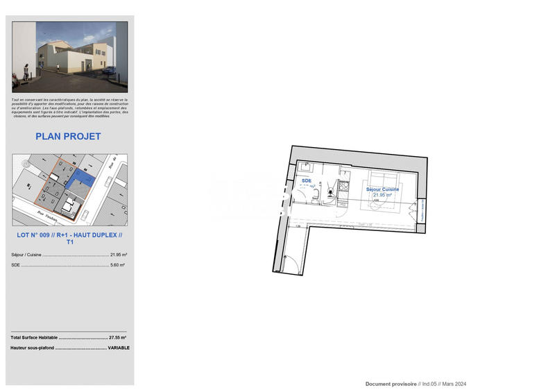 Appartement - 26 m² - 1 pièce
