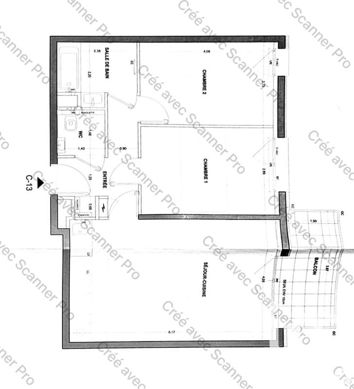 Appartement - 61 m² - 3 pièces
