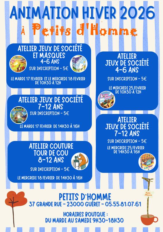 Atelier jeux d société 7-12 ans
