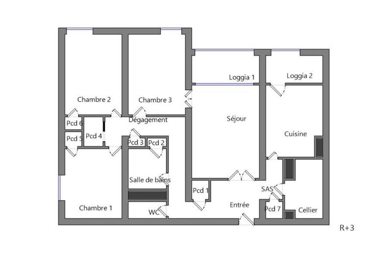 Appartement ancien - 94 m² - 4 pièces