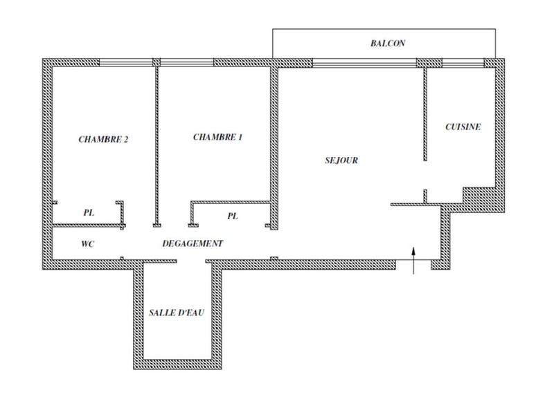 Appartement - 59 m² - 3 pièces