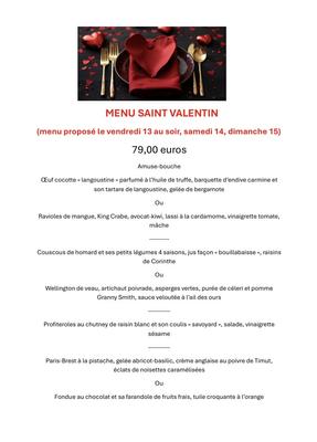 Repas de St Valentin