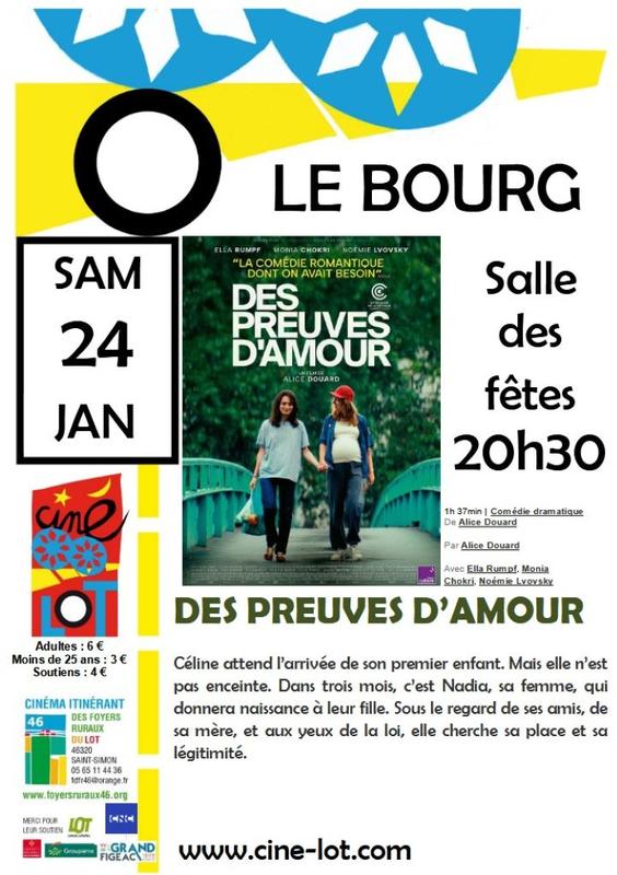 Ciné-lot  à le Bourg : "des preuves d'Amour"
