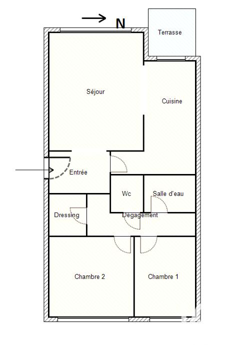Appartement - 64 m² - 3 pièces