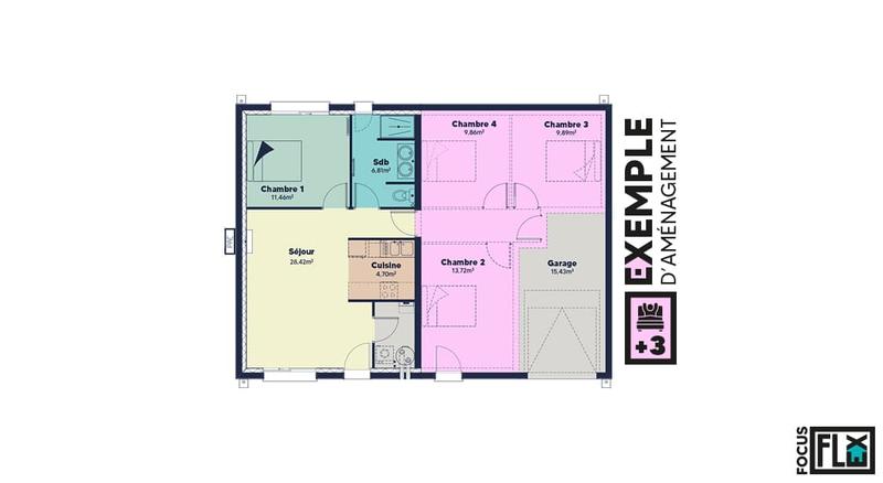 Maison - 50 m² - 2 pièces