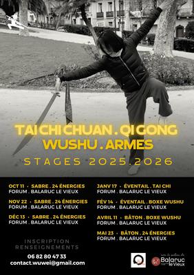 Stages : Tai Chi Chuan, Qi Gong et Wushu