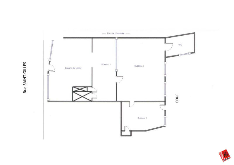 Local commercial - 75 m² - 4 pièces