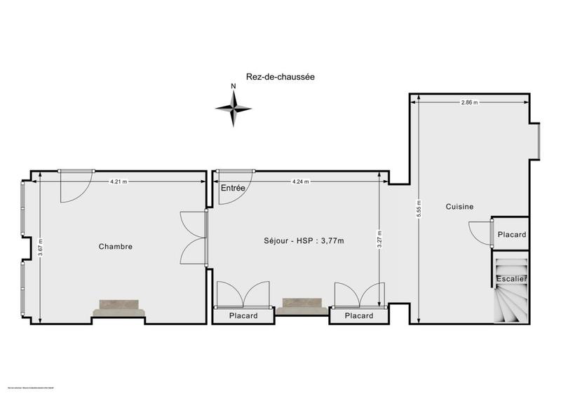 Duplex - 58 m² - 3 pièces