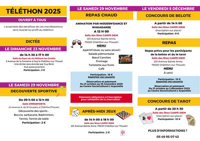 Téléthon 2025 avec le Centre SocioCulturel - Concours de tarot