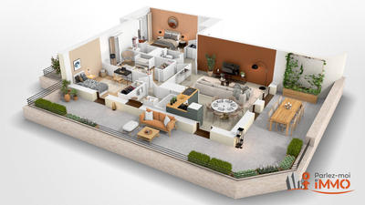 Appartement - 82 m² - 4 pièces