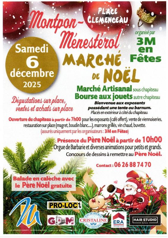 Marché de Noël de 3 m en fêtes