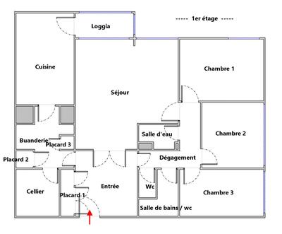 Appartement - 107 m² - 5 pièces