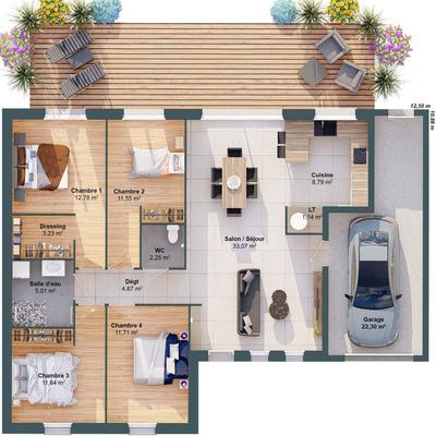 Maison - 106 m² - 6 pièces