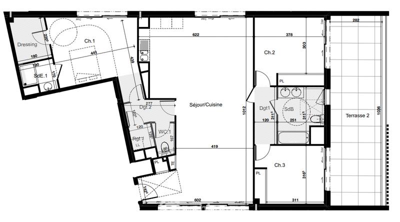 Appartement - 162 m² - 5 pièces