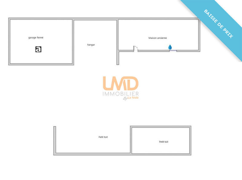 Corps de ferme - 80 m² - 2 pièces