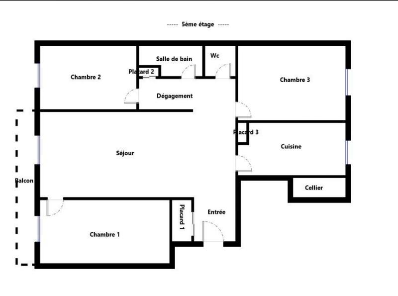 Appartement - 75 m² - 4 pièces