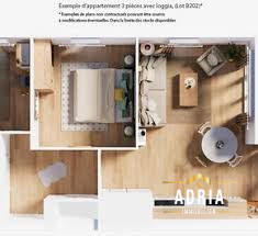 Appartement - 50 m² - 2 pièces