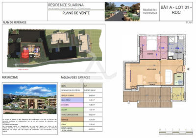 Appartement - 44 m² - 2 pièces