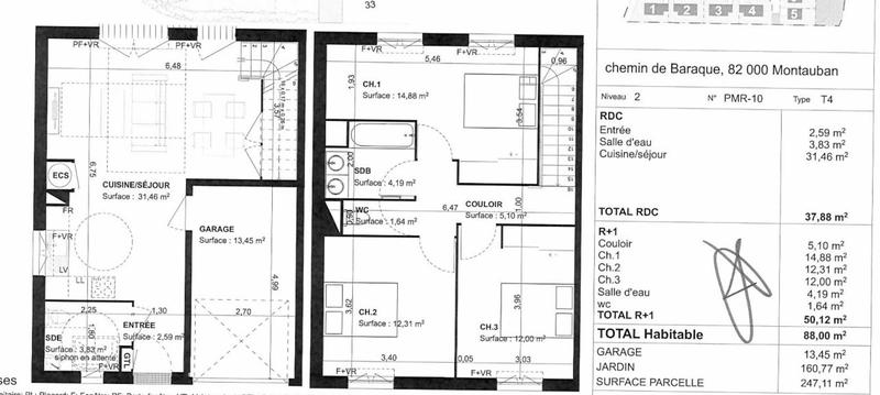 Pavillon - 88 m² - 4 pièces