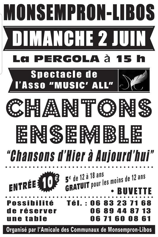 Spectacle Chantons Ensemble - Chansons d'hier et d'aujourd'hui à ...