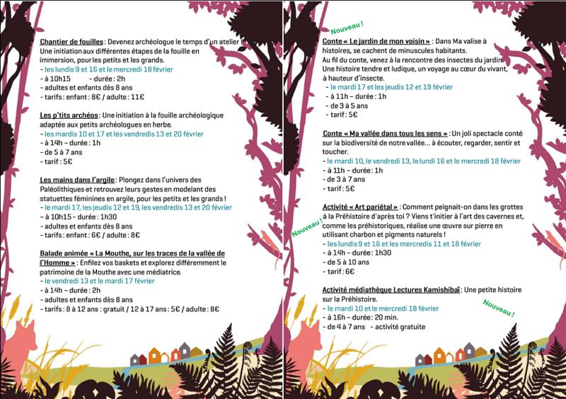 Les vacances d'hiver au Pôle d'Interprétation de la Préhistoire