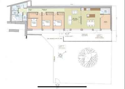 Appartement - 122 m² - 1 pièce