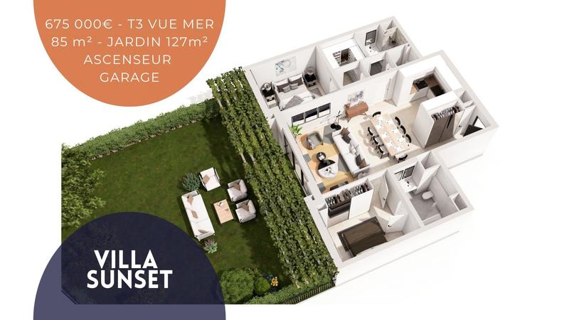 Appartement - 85 m² - 3 pièces