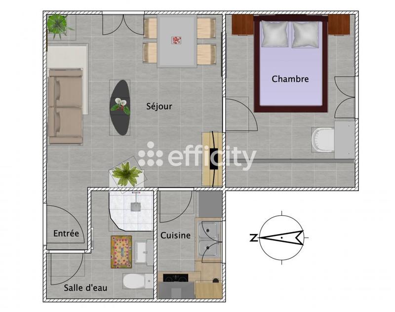 Appartement - 42 m² - 2 pièces