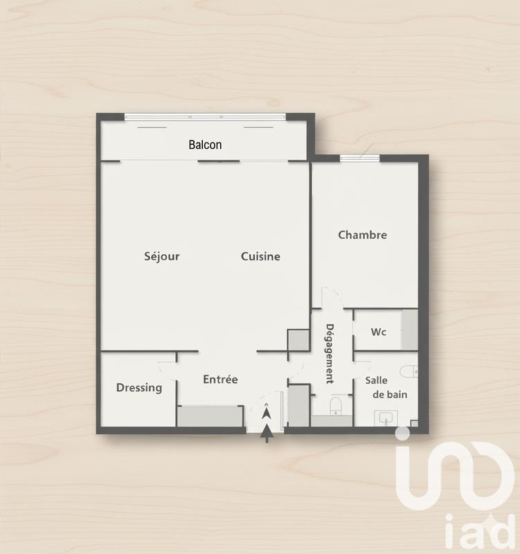 Appartement - 57 m² - 2 pièces