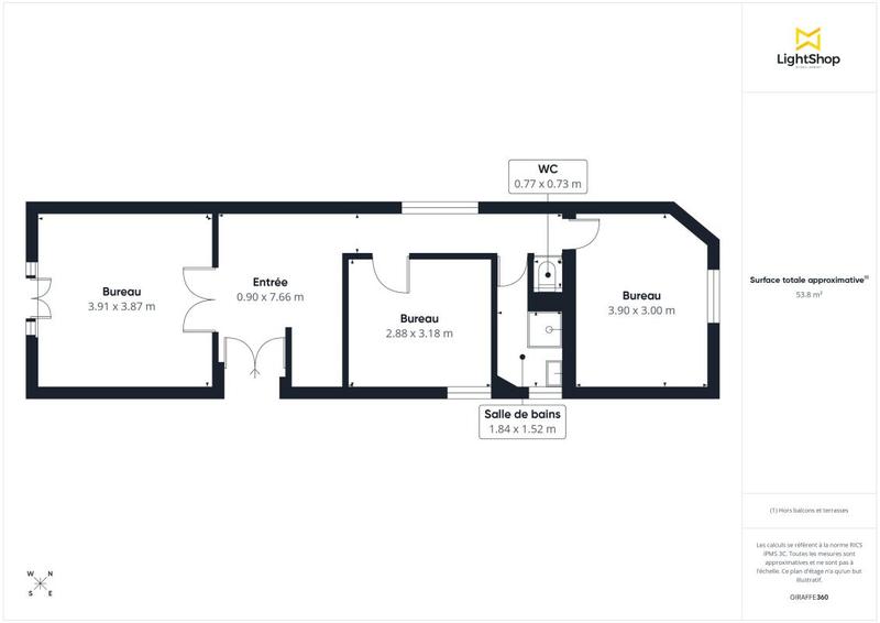Appartement - 55 m² - 3 pièces