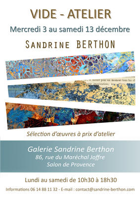 Vide Atelier - Galerie Sandrine Berthon