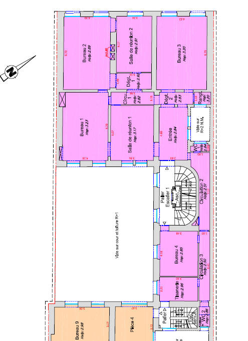 Bureau - 193 m² - 5 pièces