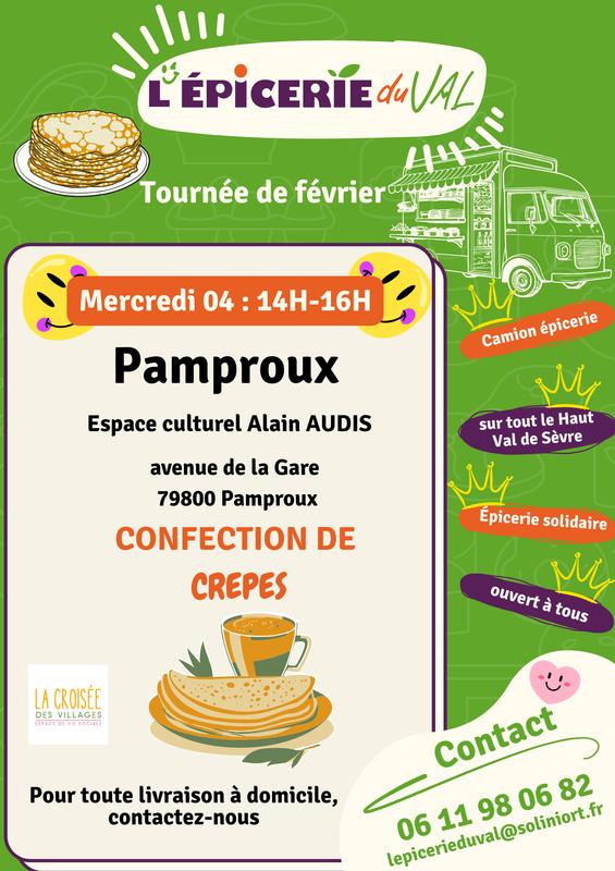 Epicerie du Val : tournée de février Pamproux