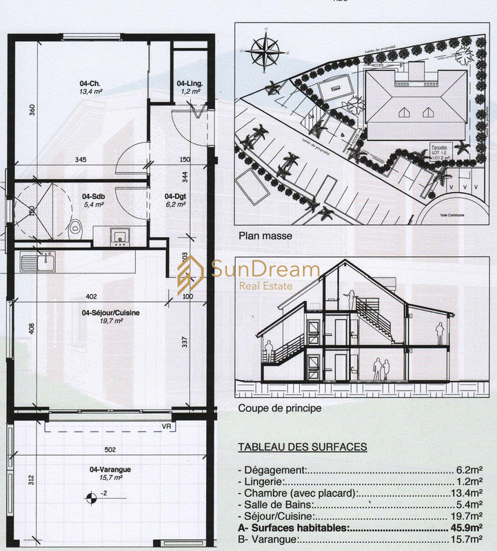 Appartement - 46 m² - 2 pièces
