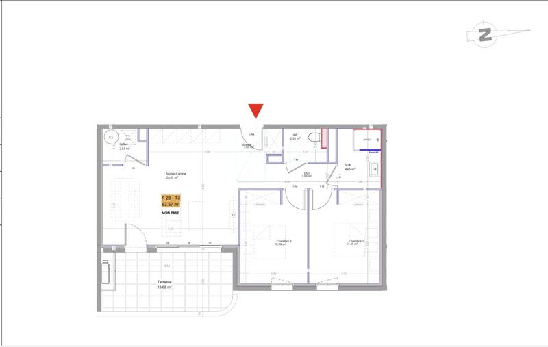 Appartement - 64 m² - 3 pièces