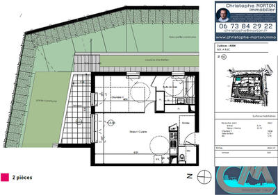 Appartement - 50 m² - 2 pièces