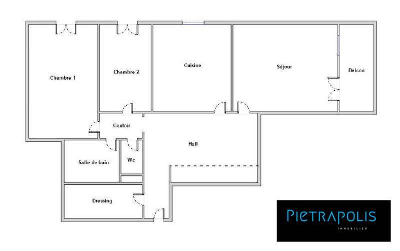 Appartement - 72 m² - 3 pièces