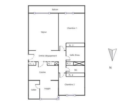 Appartement - 66 m² - 3 pièces