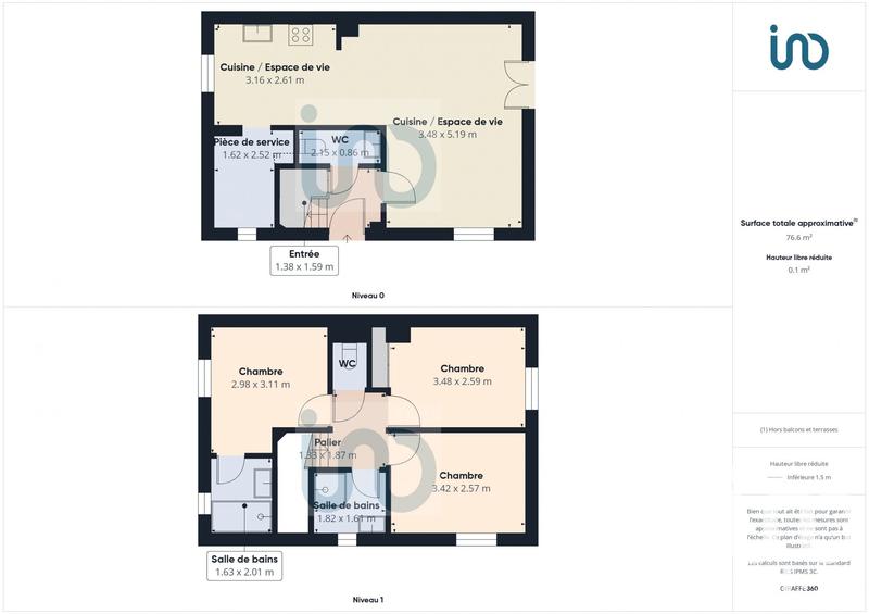 Maison - 74 m² - 4 pièces