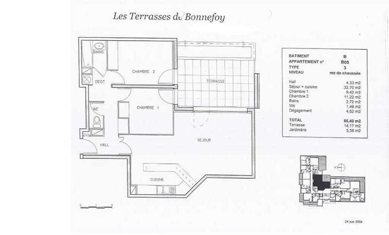 Appartement - 66 m² - 3 pièces