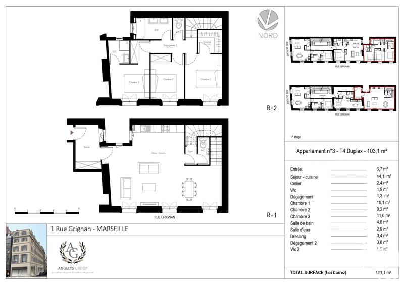 Appartement - 103 m² - 4 pièces