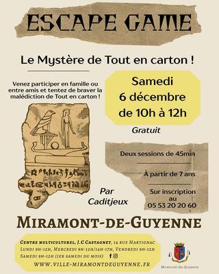 Escape game - le mystère de Tout en Carton !
