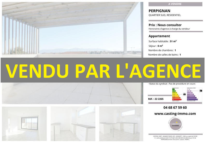 Appartement - 51 m² - 2 pièces