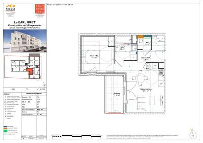 Appartement - 46 m² - 2 pièces